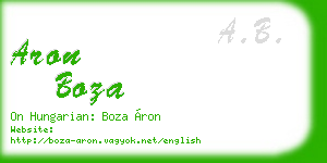 aron boza business card